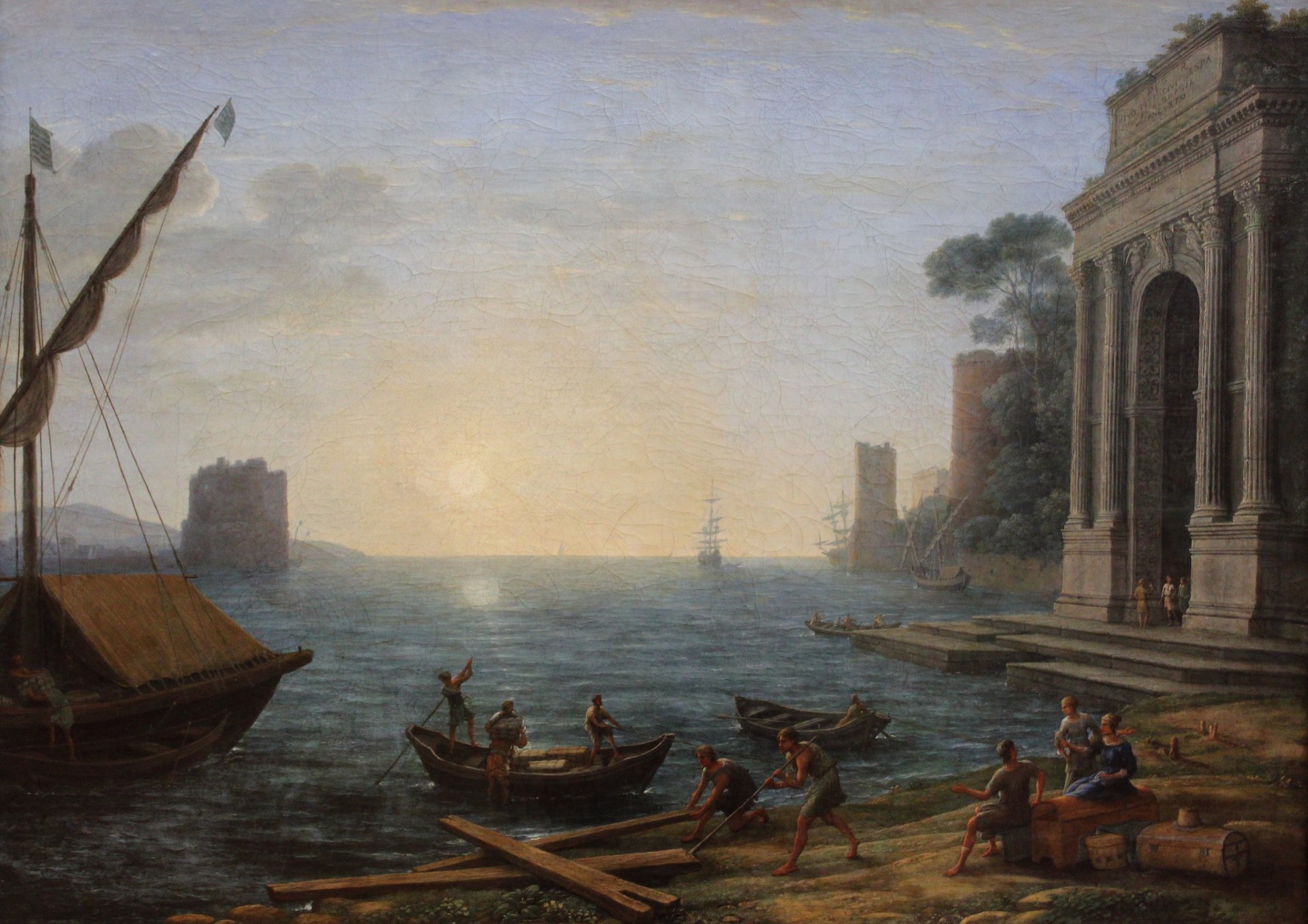 Claude Lorrain, A Seaport at Sunrise, cover artwork for Can Derive Build an Institutional Options Market Onchain?