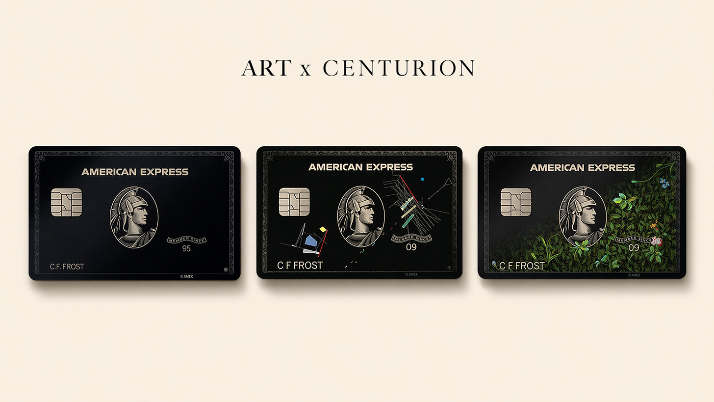 American Express Centurion art card design and premium membership branding