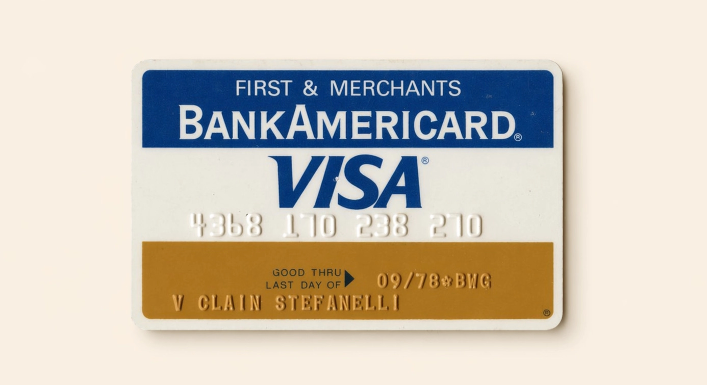 BankAmericard Visa card showing the industrialization of consumer credit