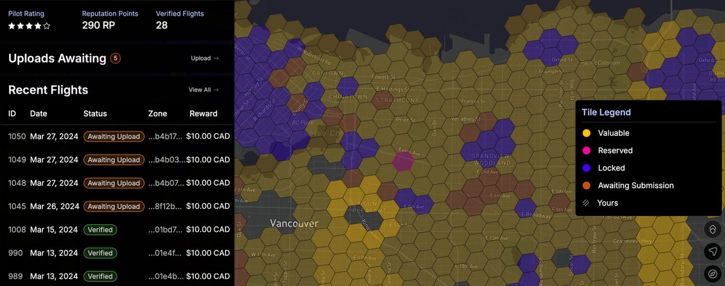 Spexi Explorer showing spexigons in an open region