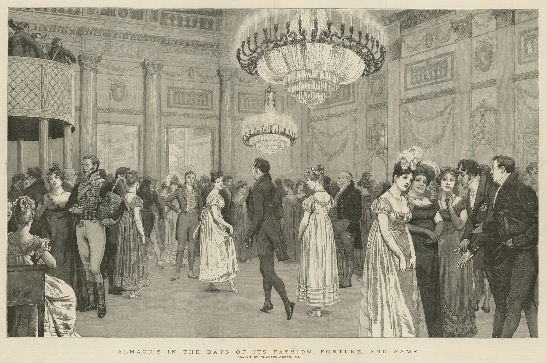 Almack’s Assembly Rooms in the days of its fashion, fortune and fame