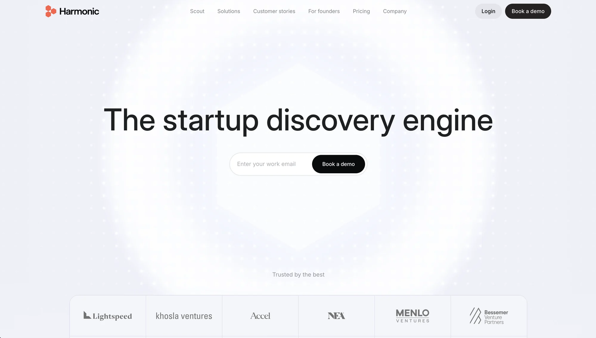 Harmonic startup discovery engine for venture investors.