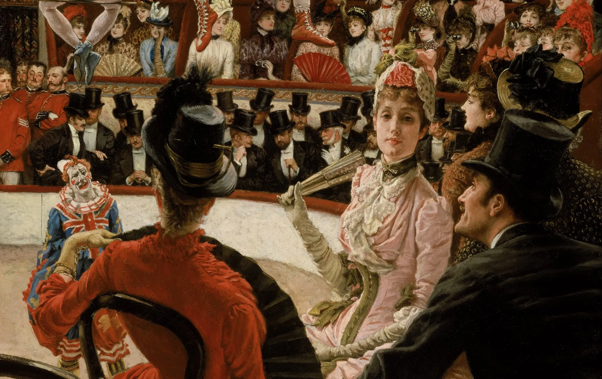 James Tissot painting of an audience at the circus.